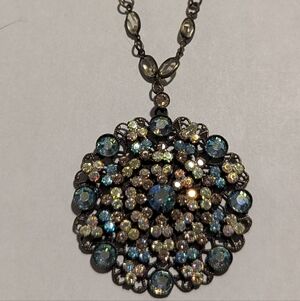 Sorrelli Blue and Gold Crystal Necklace